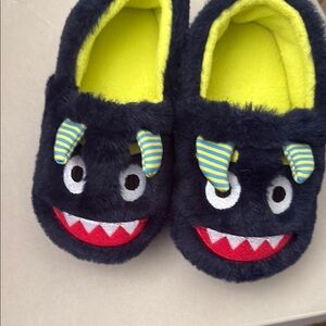 Cat & Jack Monster Slippers - Navy and Yellow